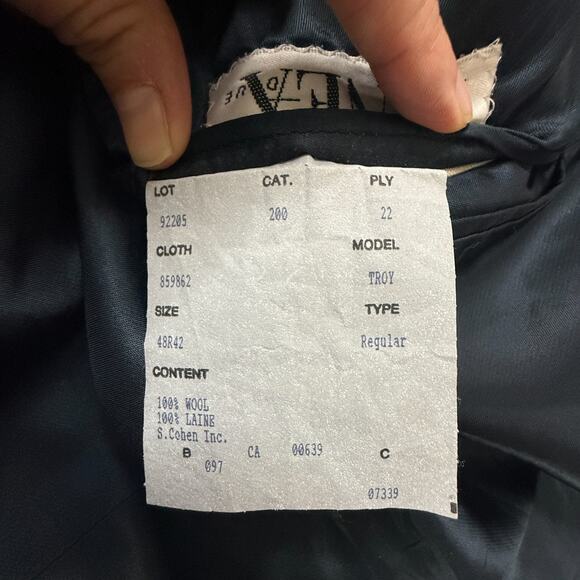 Linea S. Cohen “Troy” 100% Wool Men’s Blazer Sport Coat Model 92285 48R - Picture 3 of 9